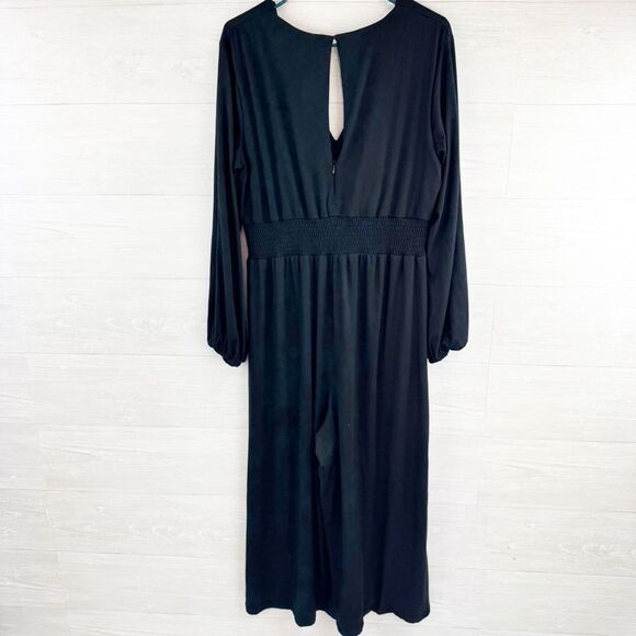 Anthropologie Hutch V-Neck Wide Leg Keyhole Jumpsuit L - Picture 8 of 10